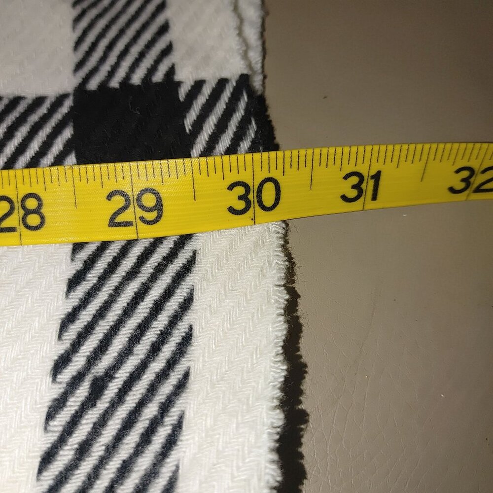 Plaid Scarf Large Wide Love Lore Oversized Fringe Detail Dual Toned Soft Wrap - Picture 7 of 8